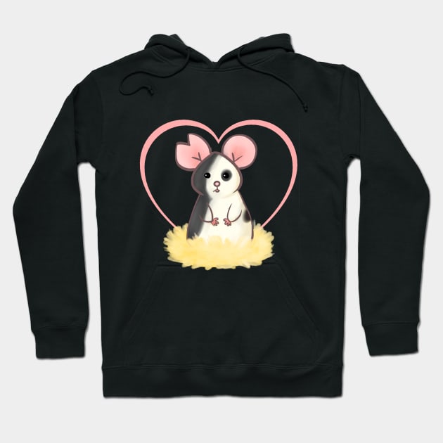 cute mouse Hoodie by Ebidcheese